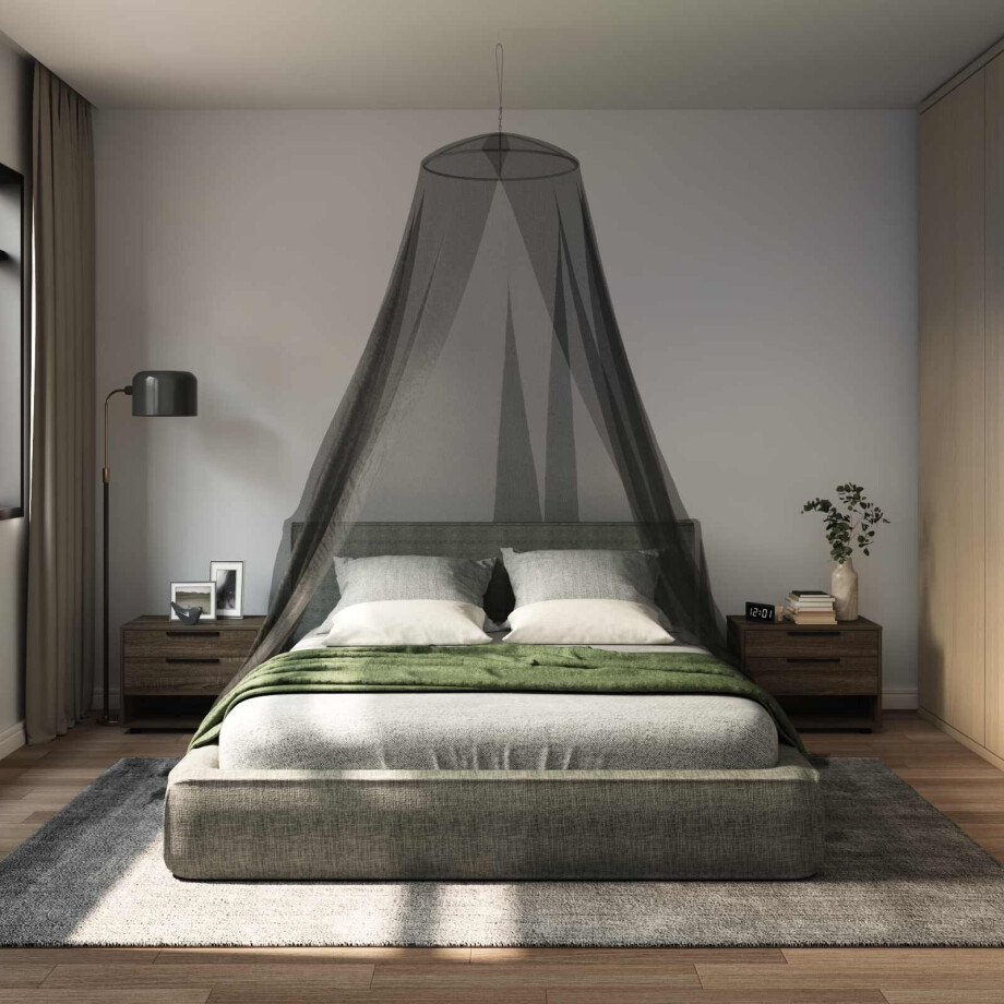 vidaXL Klamboe voor bed 3 st 156 mesh Zwart ⌀56 x 220 cm Polyester vidaXL Klamboe voor bed 3 st 156 mesh Zwart ⌀56 x 220 cm Polyester afbeelding 1
