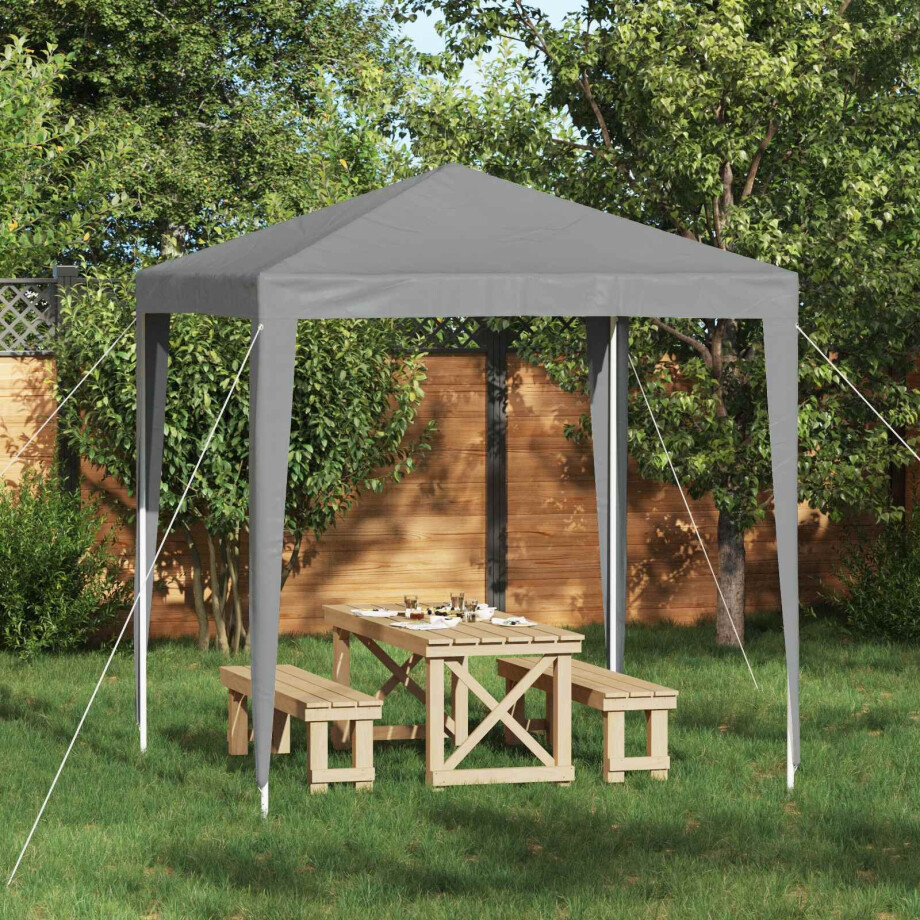 vidaXL Partytent 200 x 200 x 240 cm Lichtgrijs PE en staal vidaXL Partytent 200 x 200 x 240 cm Lichtgrijs PE en staal afbeelding 1