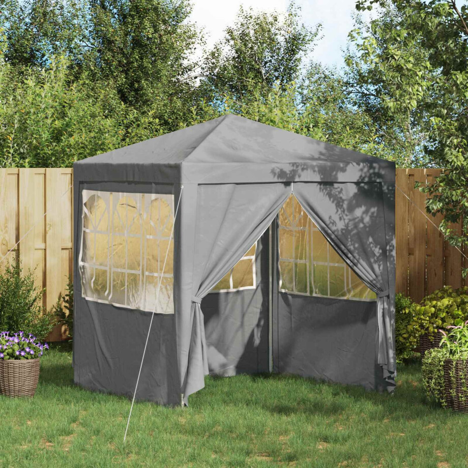 vidaXL Partytent Lichtgrijs 200 x 200 x 240 cm PE en staal vidaXL Partytent Lichtgrijs 200 x 200 x 240 cm PE en staal afbeelding 1