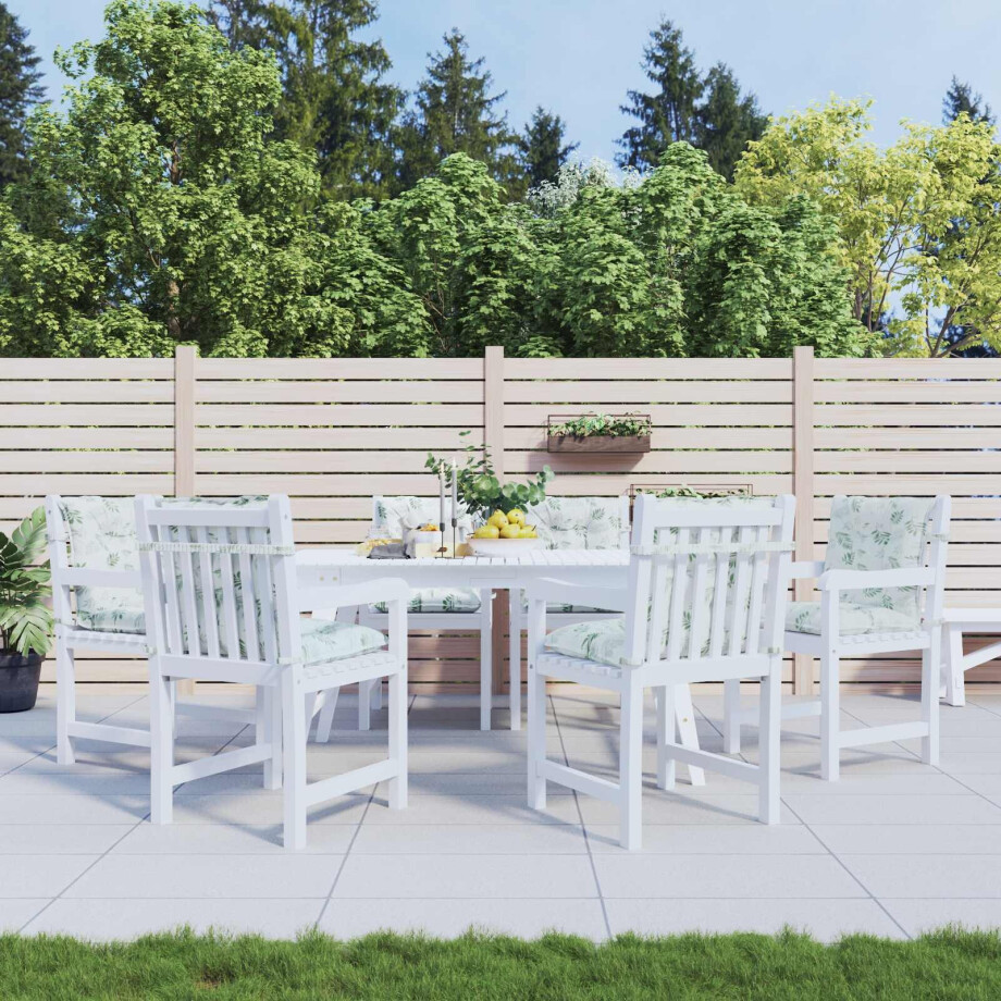 vidaXL Buiten Kussen 6 pcs Wit 100 x 50 x 7 cm Stof vidaXL Buiten Kussen 6 pcs Wit 100 x 50 x 7 cm Stof afbeelding 1