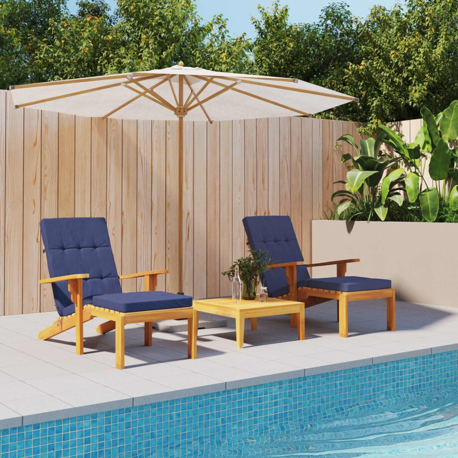 vidaXL Buiten Kussen 2 pcs Marineblauw 180 x 55 x 7 cm Stof vidaXL Buiten Kussen 2 pcs Marineblauw 180 x 55 x 7 cm Stof afbeelding 1