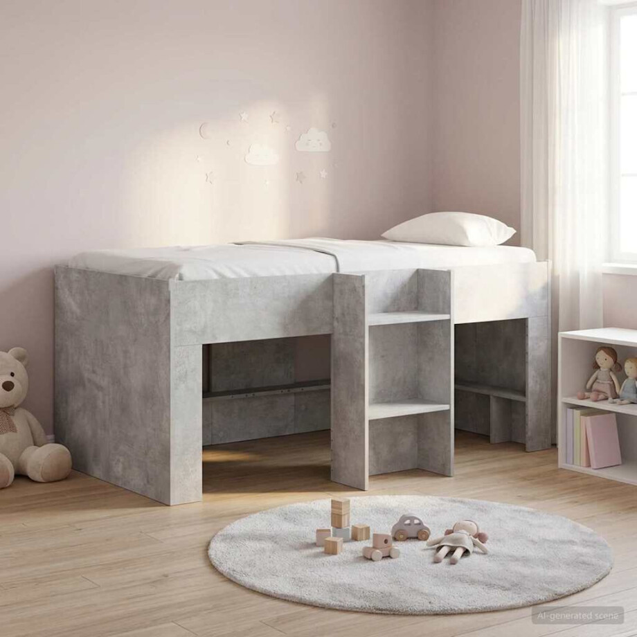 vidaXL Kinder Hoogslaper 2 pcs Beton 163 x 101,1 x 68,5 cm vidaXL Kinder Hoogslaper 2 pcs Beton 163 x 101,1 x 68,5 cm afbeelding 1