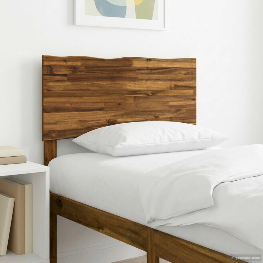 vidaXL Live Edge Hoofdbord ROSTOCK Naturel 90 cm Massief Acaciahout vidaXL Live Edge Hoofdbord ROSTOCK Naturel 90 cm Massief Acaciahout afbeelding 1
