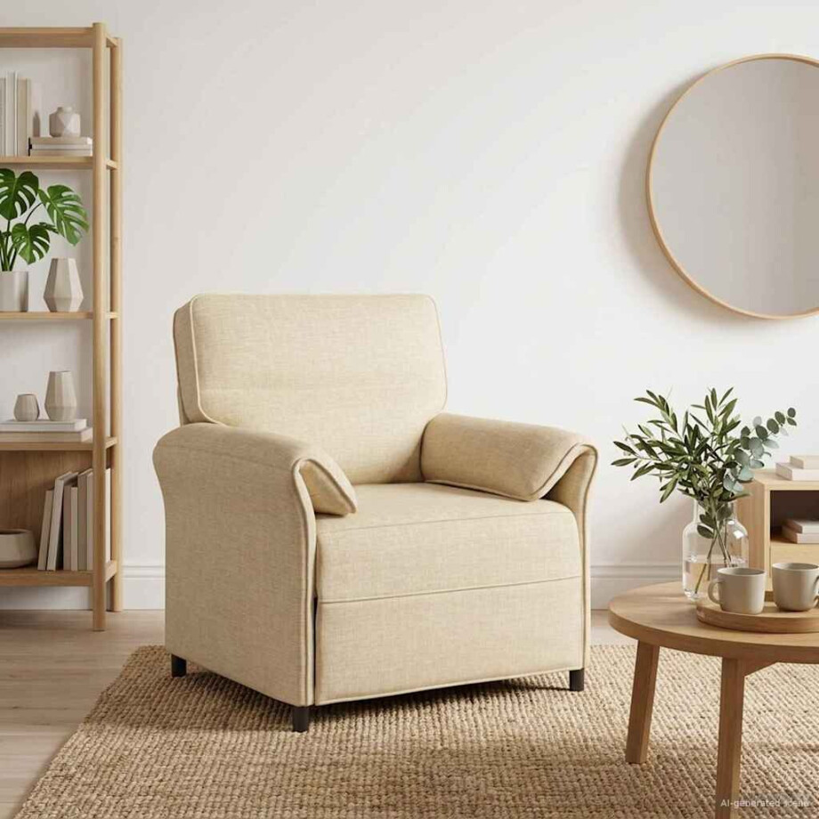 vidaXL Bank 100% polyester metalen frame MDF, Multiplex afbeelding 1