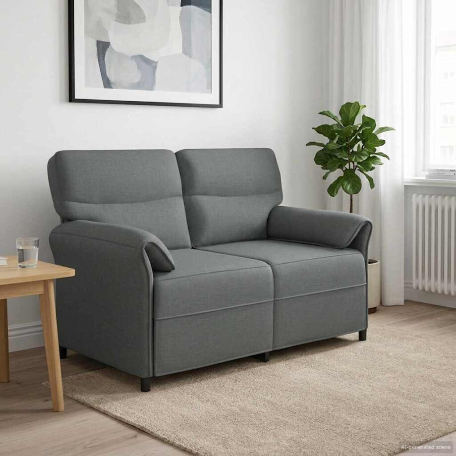 vidaXL Bank 100% polyester metalen frame MDF, Multiplex vidaXL Bank 100% polyester metalen frame MDF, Multiplex afbeelding 1