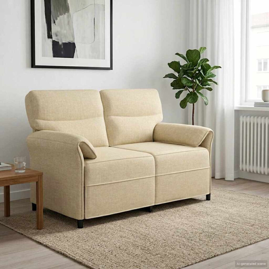vidaXL Bank 100% polyester metalen frame MDF, Multiplex vidaXL Bank 100% polyester metalen frame MDF, Multiplex afbeelding 1