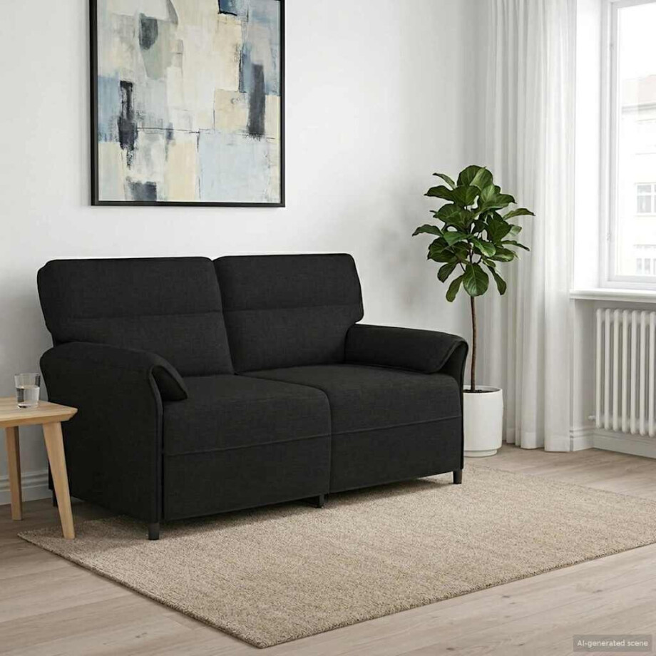 vidaXL Bank 100% polyester metalen frame MDF, Multiplex vidaXL Bank 100% polyester metalen frame MDF, Multiplex afbeelding 1