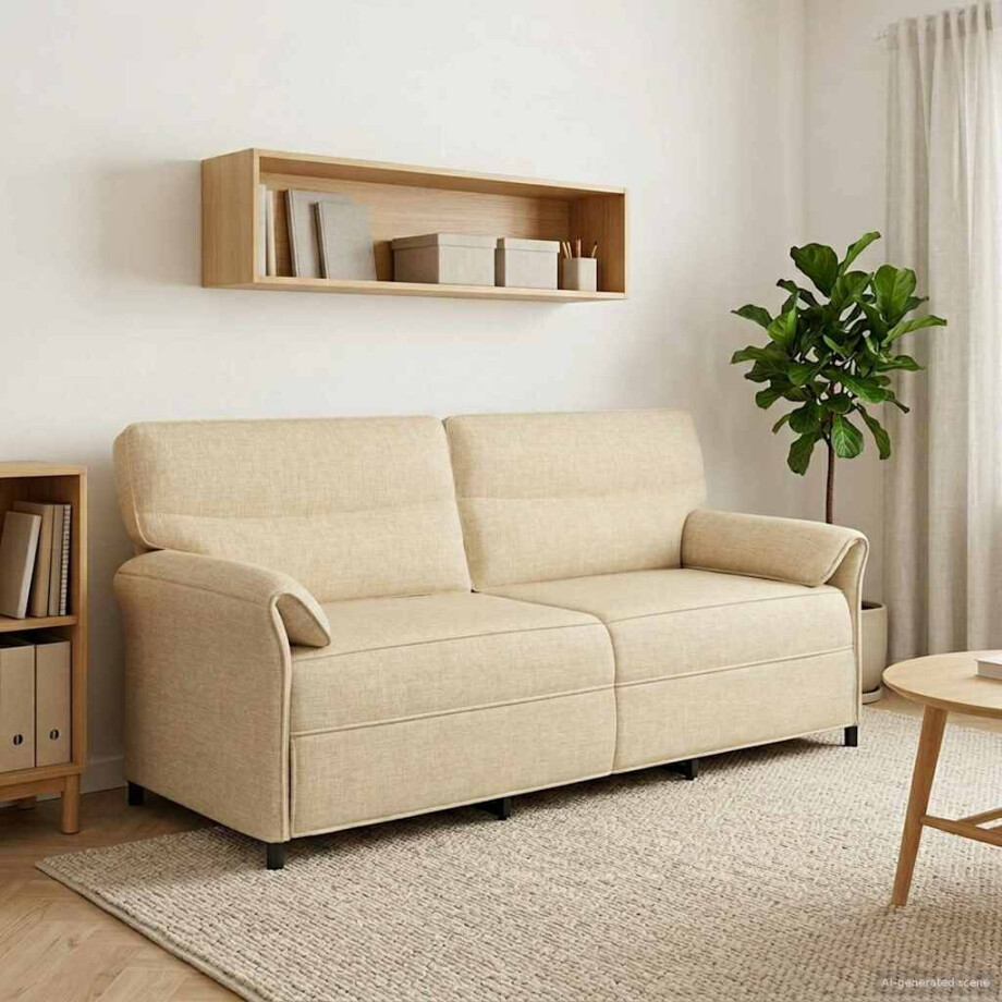 vidaXL Bank 100% polyester metalen frame MDF, Multiplex vidaXL Bank 100% polyester metalen frame MDF, Multiplex afbeelding 1