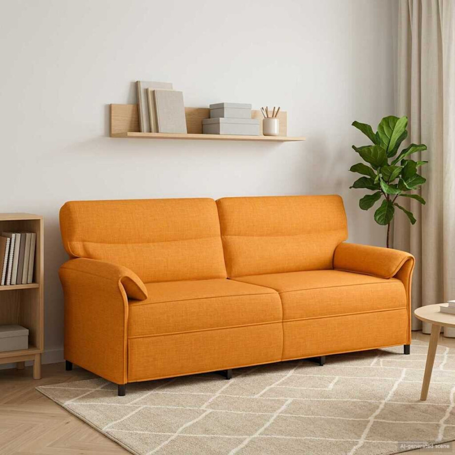 vidaXL Bank 100% polyester metalen frame MDF, Multiplex afbeelding 1