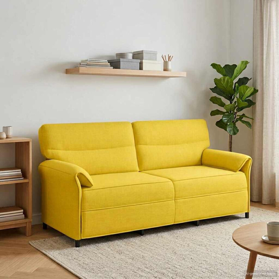 vidaXL Bank 100% polyester metalen frame MDF, Multiplex vidaXL Bank 100% polyester metalen frame MDF, Multiplex afbeelding 1