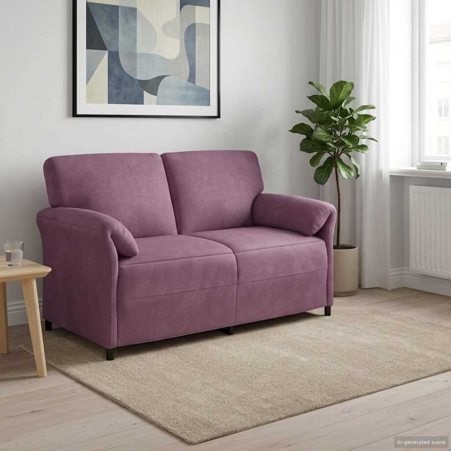 vidaXL 2-Zits Sofa Paars 158 x 83 x 95 cm Fluweel afbeelding 1