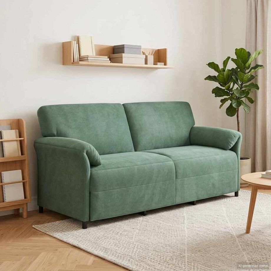 vidaXL 3-Zits Bank Zeegroen 198 x 83 x 95 cm Fluweel vidaXL 3-Zits Bank Zeegroen 198 x 83 x 95 cm Fluweel afbeelding 1