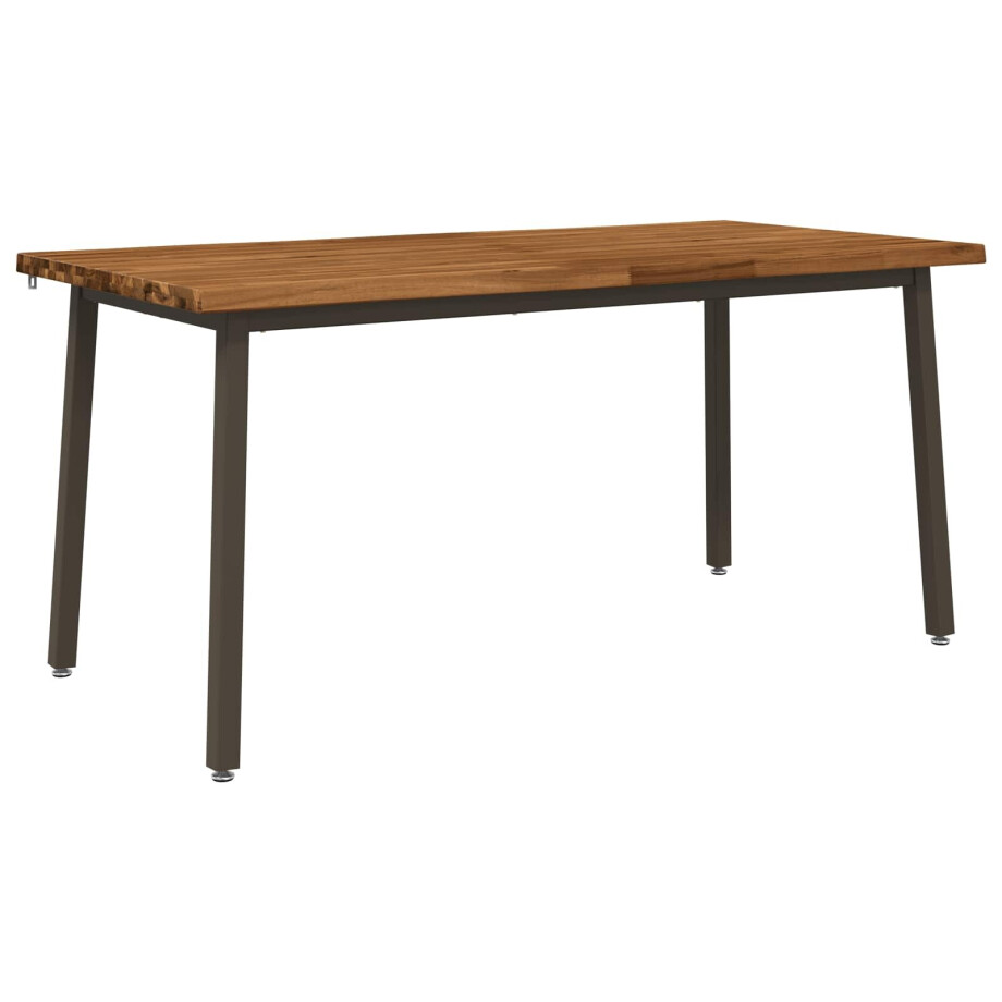 vidaXL Live Edge Eettafel 160 x 70 x 75 cm Massief Acaciahout Naturel vidaXL Live Edge Eettafel 160 x 70 x 75 cm Massief Acaciahout Naturel afbeelding 1