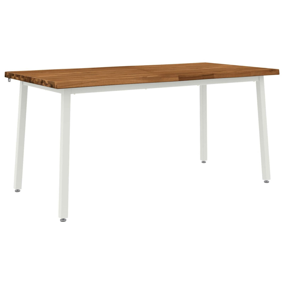 vidaXL Live Edge Eettafel 160 x 80 x 75 cm Massief Acaciahout Naturel afbeelding 1