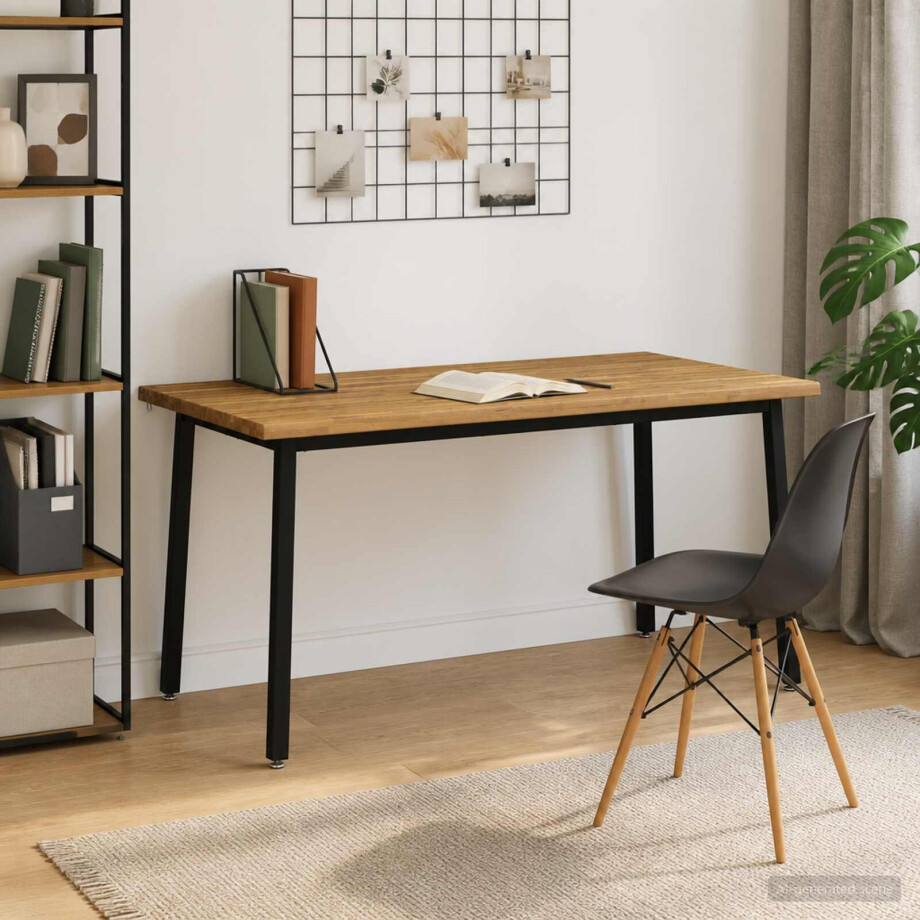 vidaXL Live Edge Eettafel 160 x 80 x 75 cm Massief Acaciahout Wit vidaXL Live Edge Eettafel 160 x 80 x 75 cm Massief Acaciahout Wit afbeelding 1