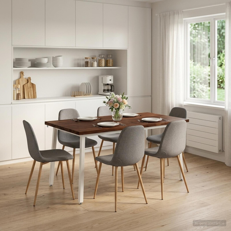 vidaXL Vierkante Eettafel 160 x 70 x 75 cm Massief Acaciahout afbeelding 1