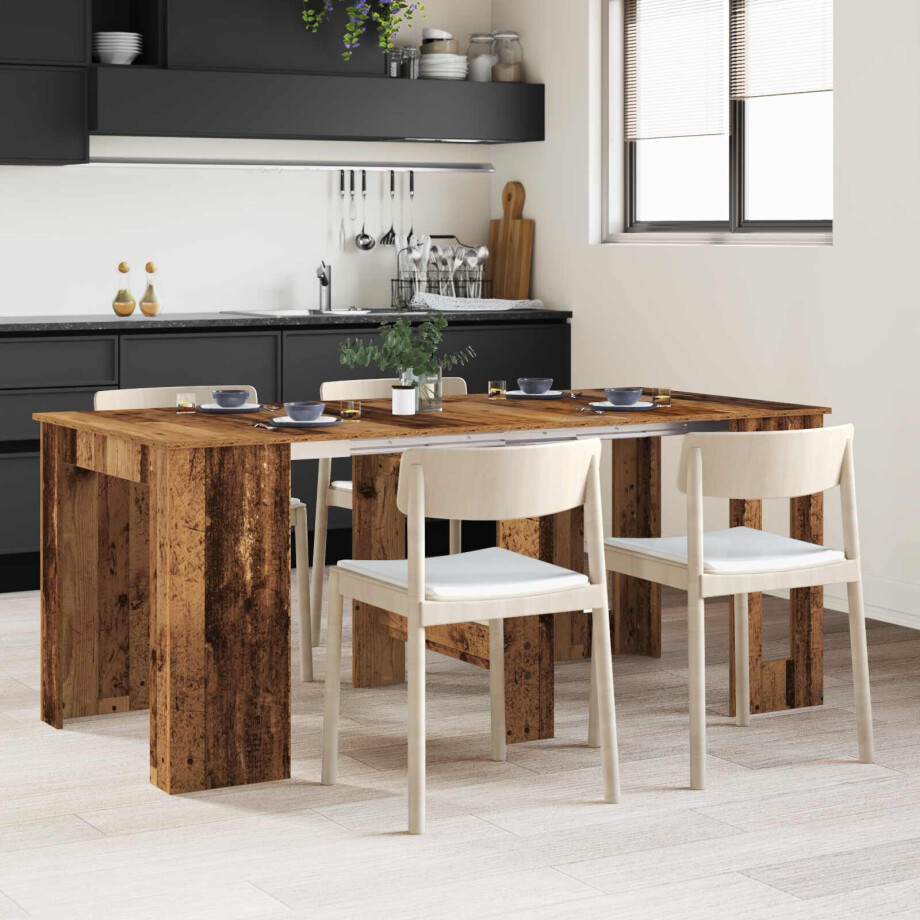 vidaXL Eettafel 180 x 85 x 75 cm Bewerkt hout Oud hout Rechthoekig afbeelding 1