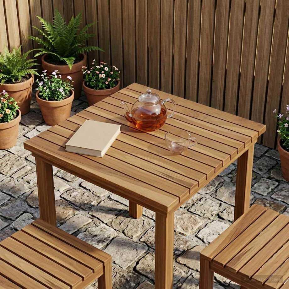 vidaXL Tafelblad 50 x 50 x 3,5 cm Vierkant Massief Teakhout Naturel vidaXL Tafelblad 50 x 50 x 3,5 cm Vierkant Massief Teakhout Naturel afbeelding 1