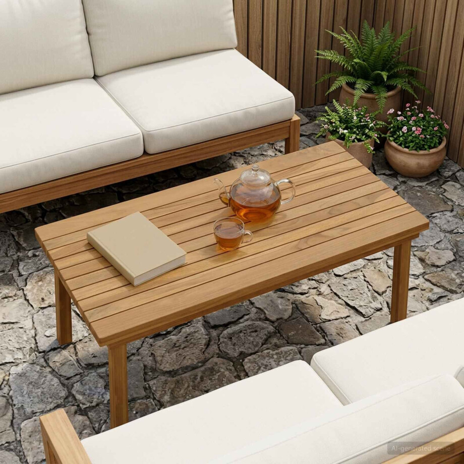 vidaXL Tafelblad 80 x 40 x 3,5 cm Rechthoekig Massief Teakhout Naturel afbeelding 1