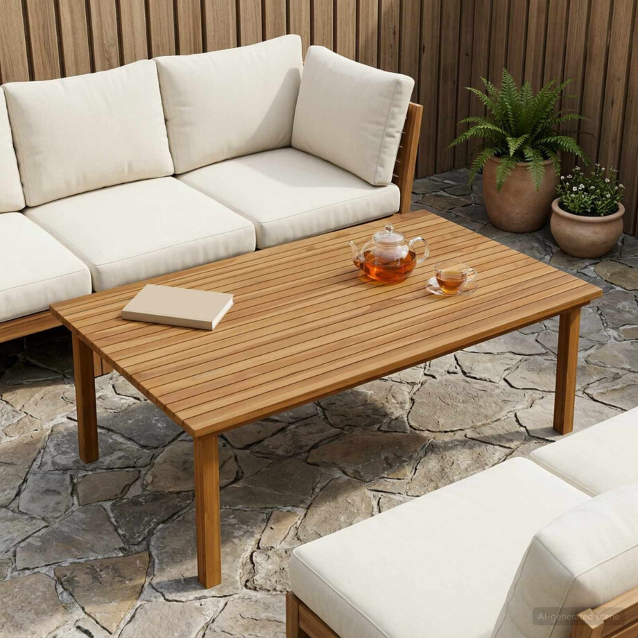 vidaXL Tafelblad 120 x 70 x 3,5 cm Rechthoekig Massief Teakhout afbeelding 1