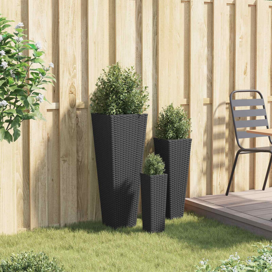 vidaXL Tuinset 3 pcs Zwart Metaal afbeelding 1