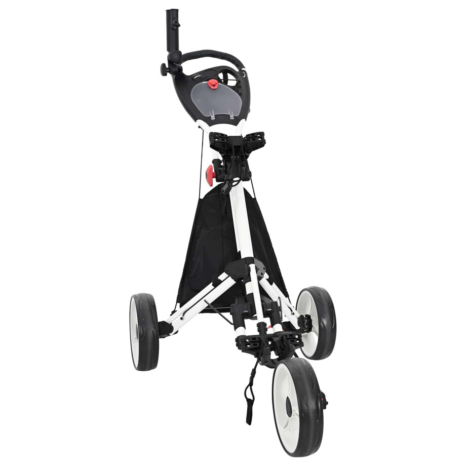 vidaXL Golf trolley Zwart en Wit 100 x 69 x 114 cm Aluminium vidaXL Golf trolley Zwart en Wit 100 x 69 x 114 cm Aluminium afbeelding 1