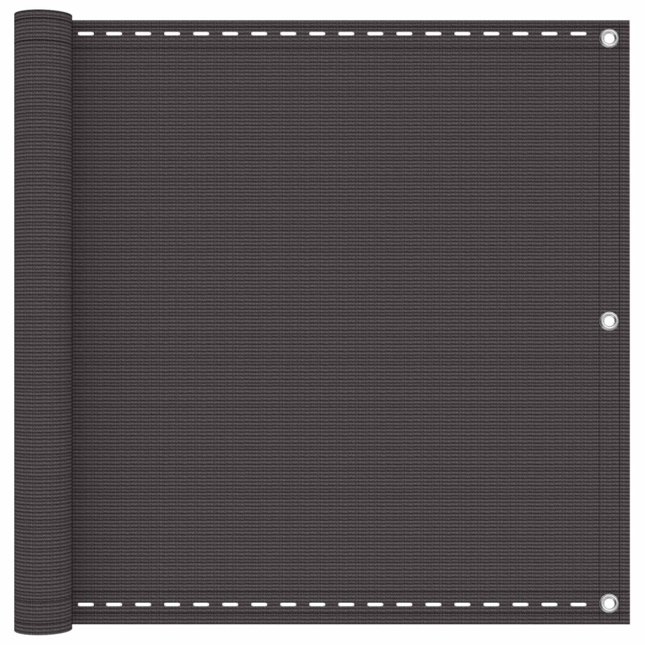 vidaXL Balkon Scherm Antracietkleurig 90 x 800 cm HDPE en Aluminium afbeelding 1