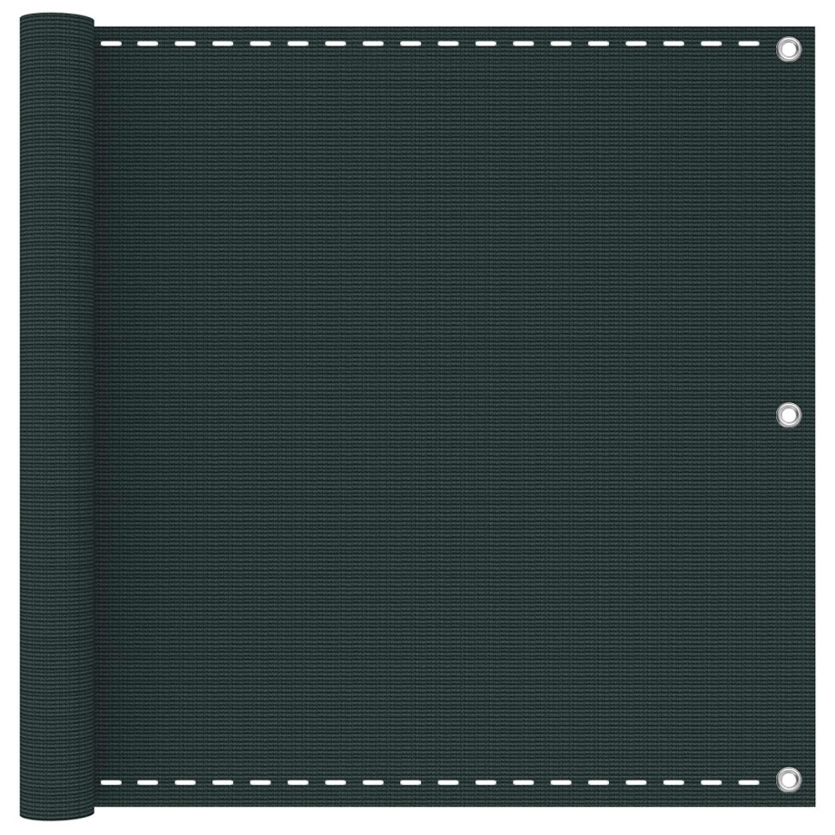 vidaXL Balkon Scherm Donkergroen 90 x 1000 cm HDPE en Aluminium afbeelding 1