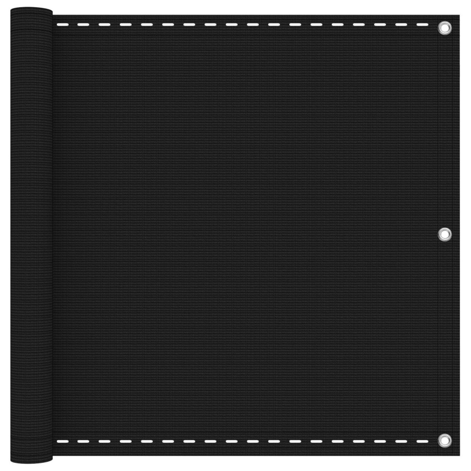 vidaXL Balkon Scherm Zwart 90 x 800 cm HDPE en Aluminium vidaXL Balkon Scherm Zwart 90 x 800 cm HDPE en Aluminium afbeelding 1