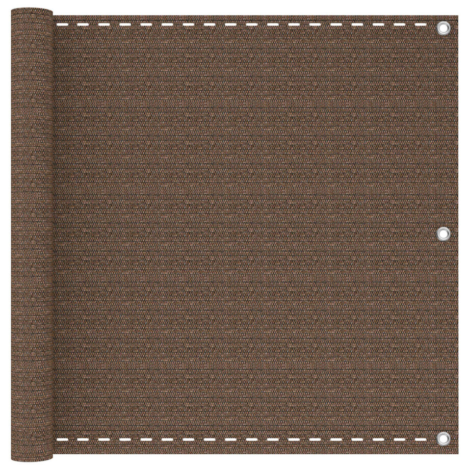 vidaXL Balkon Scherm Bruin 75 x 1000 cm HDPE en Aluminium vidaXL Balkon Scherm Bruin 75 x 1000 cm HDPE en Aluminium afbeelding 1