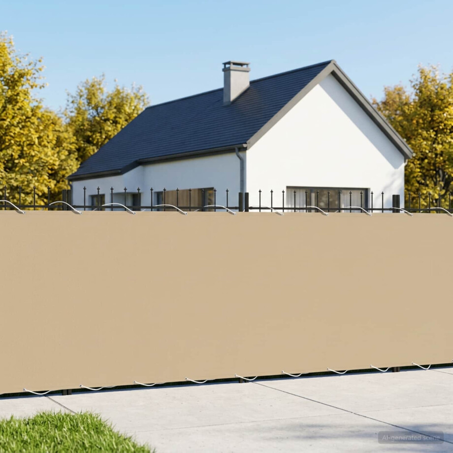 vidaXL Balkon Privacy Scherm 150 x 400 cm Stof met PU-coating Beige vidaXL Balkon Privacy Scherm 150 x 400 cm Stof met PU-coating Beige afbeelding 1