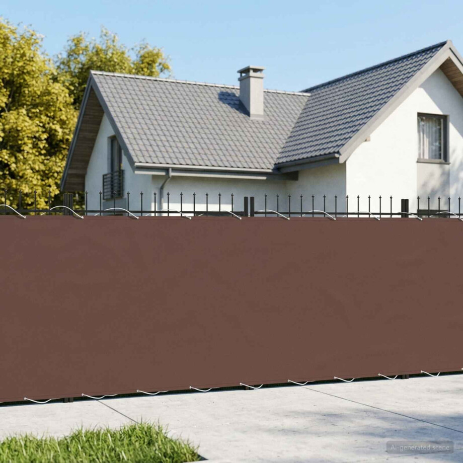 vidaXL Balkon Privacy Scherm 200 x 300 cm Stof met PU-coating Bruin afbeelding 1