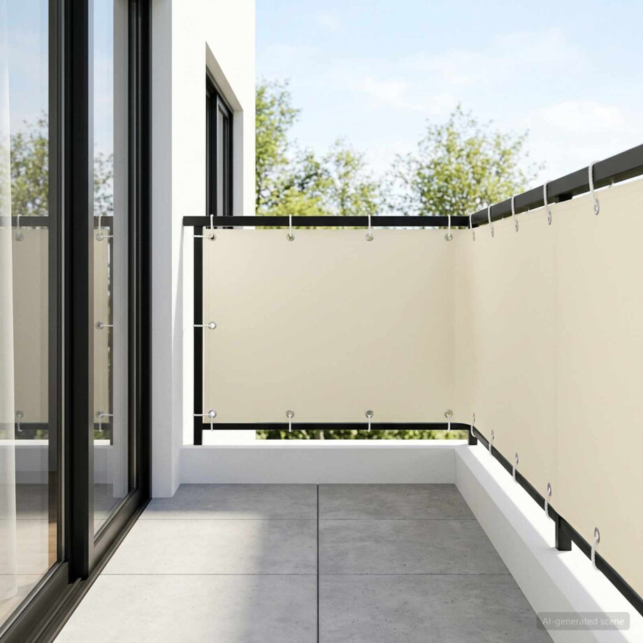 vidaXL Balkon Privacy Scherm 1,2 x 15 m Stof met PU-coating vidaXL Balkon Privacy Scherm 1,2 x 15 m Stof met PU-coating afbeelding 1