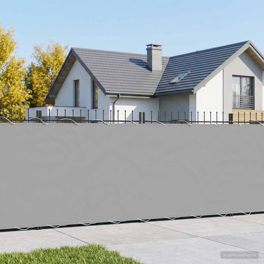 vidaXL Balkon Privacy Scherm 1,8 x 25 m Stof met PU-coating Lichtgrijs vidaXL Balkon Privacy Scherm 1,8 x 25 m Stof met PU-coating Lichtgrijs afbeelding 1