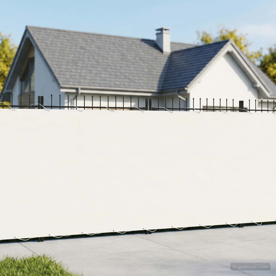 vidaXL Balkonscherm 1,8 x 25 m Stof met PU-coating Wit afbeelding 1