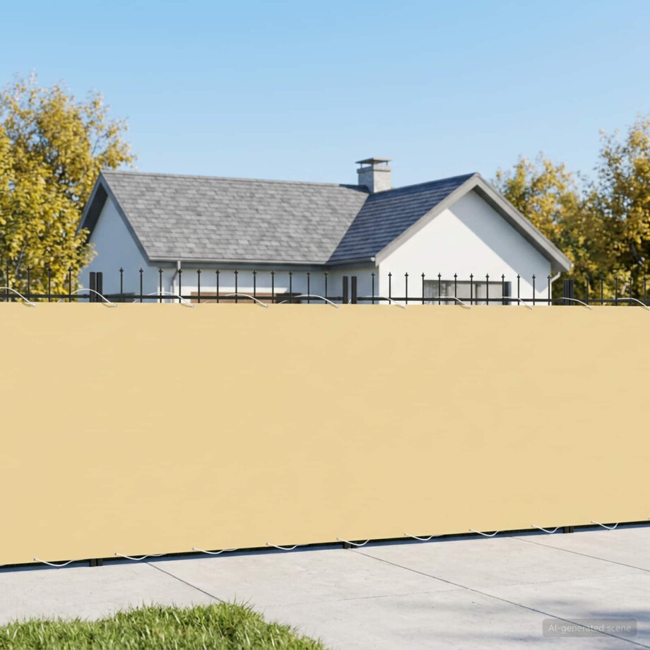 vidaXL Balkon Privacy Scherm 1,8 x 25 m Stof met PU-coating Beige vidaXL Balkon Privacy Scherm 1,8 x 25 m Stof met PU-coating Beige afbeelding 1
