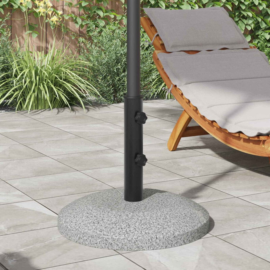 vidaXL Parasol Basisbuis 0.6 kg Zwart IJzer for 40-50 mm Pole afbeelding 1