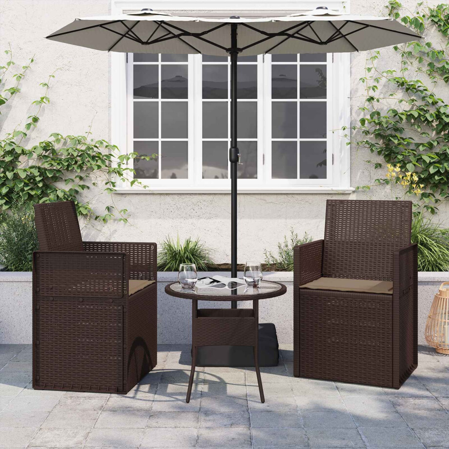 vidaXL Zitkussens 2 pcs Taupe 47 x 36 x 2 cm Polyester vidaXL Zitkussens 2 pcs Taupe 47 x 36 x 2 cm Polyester afbeelding 1