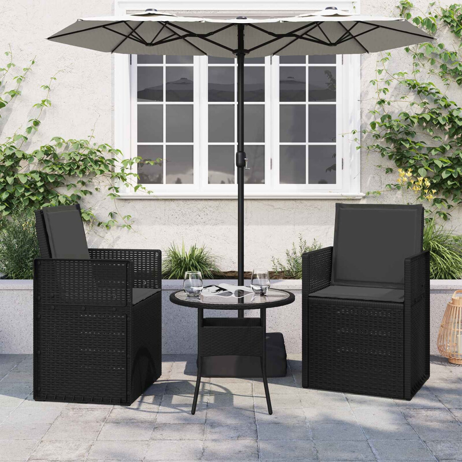 vidaXL Zit- en Rugkussens 2 pcs Antracietkleurig 47 x 45 x 2 cm vidaXL Zit- en Rugkussens 2 pcs Antracietkleurig 47 x 45 x 2 cm afbeelding 1