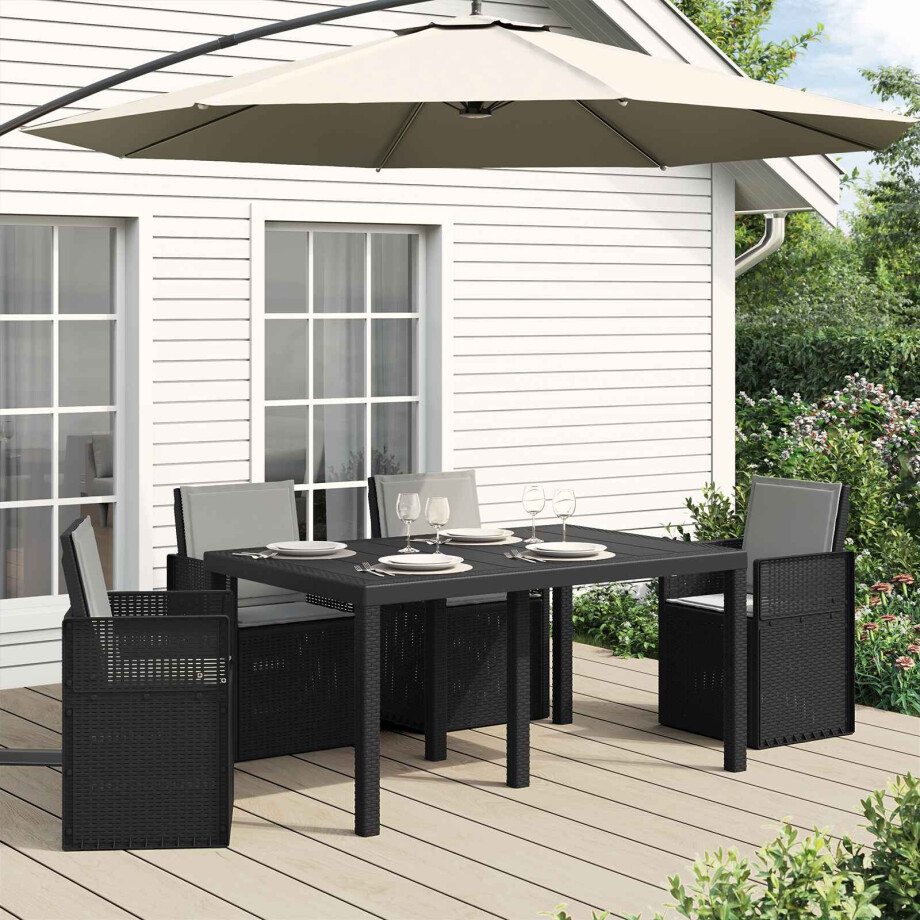 vidaXL Zit- en Rugkussens 4 pcs Lichtgrijs 47 x 45 x 2 cm Polyester afbeelding 1