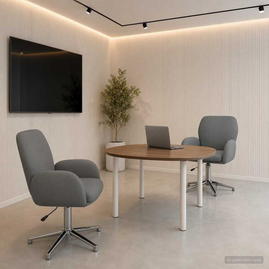 vidaXL Draaiende Bureaustoelen 2 st 54 x 58 x 90 cm Donkergrijs Stof afbeelding 1