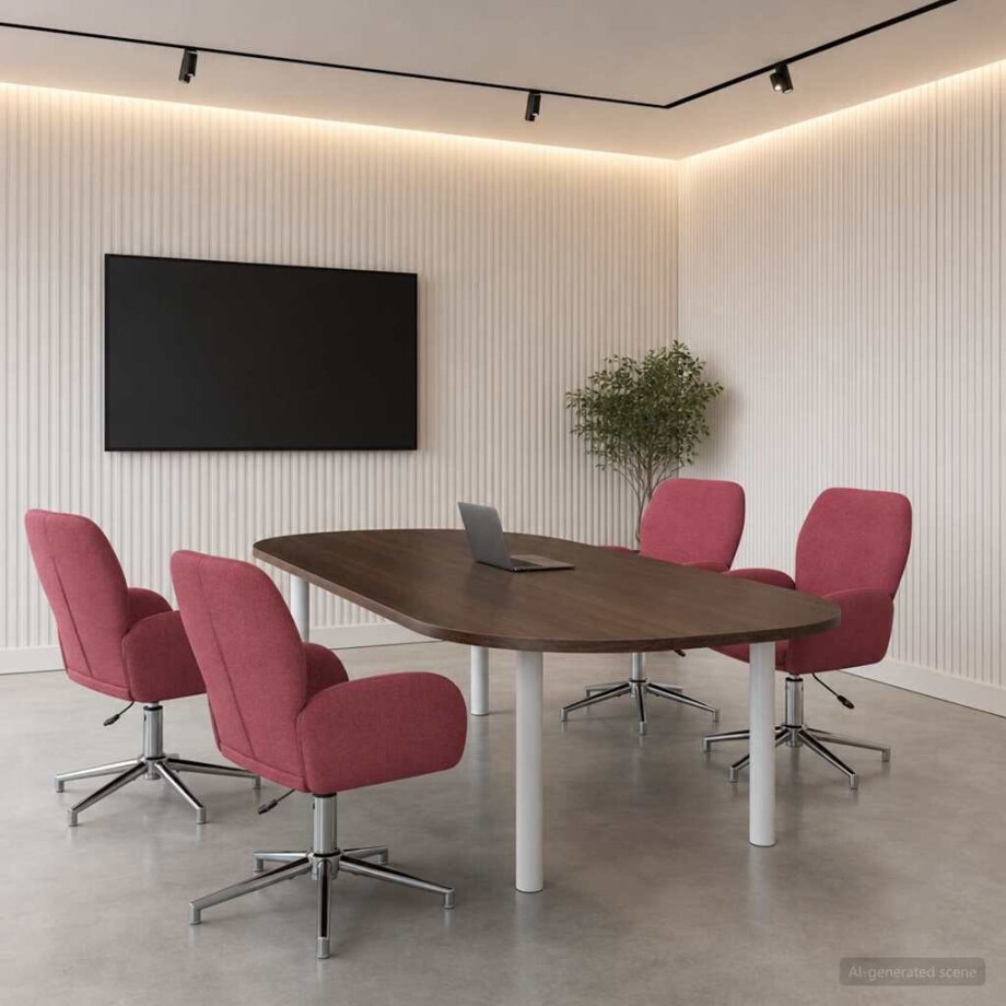 vidaXL Draaiende Bureaustoelen 4 st 54 x 58 x 90 cm Wijnrood Stof vidaXL Draaiende Bureaustoelen 4 st 54 x 58 x 90 cm Wijnrood Stof afbeelding 1