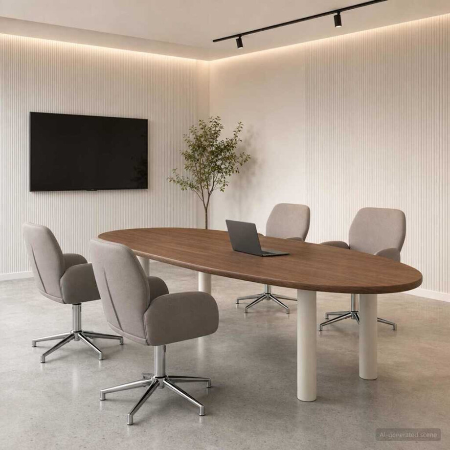 vidaXL Draaiende Bureaustoelen 4 st 54 x 58 x 90 cm Taupe Stof vidaXL Draaiende Bureaustoelen 4 st 54 x 58 x 90 cm Taupe Stof afbeelding 1