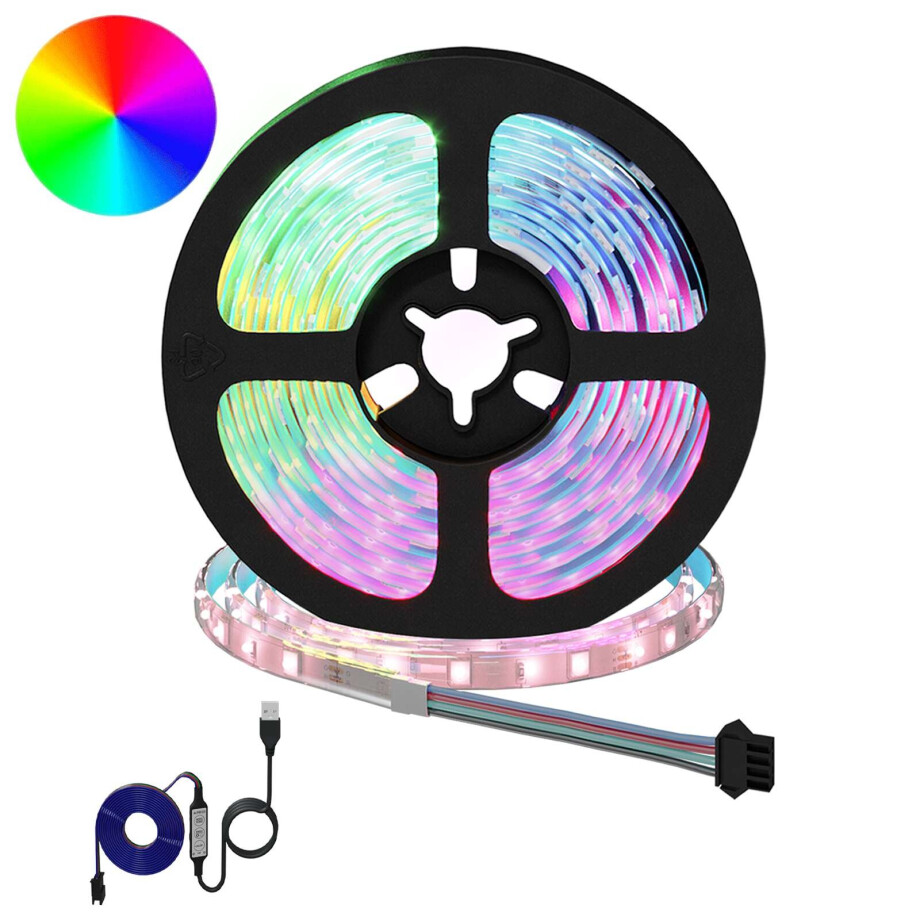 vidaXL LED-strip 2 pcs Zwart en transparant 2500 mm Koper en kunststof afbeelding 1