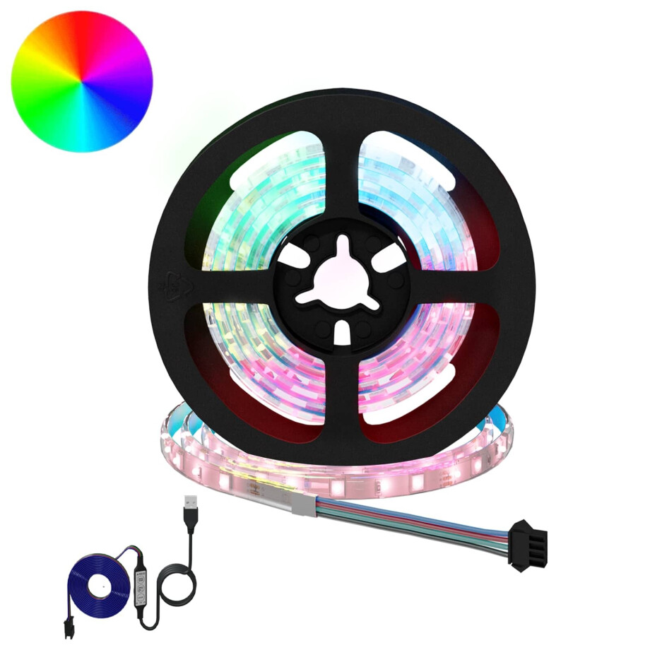 vidaXL LED-strip 2 pcs Zwart en transparant 1000 mm Koper en kunststof afbeelding 1