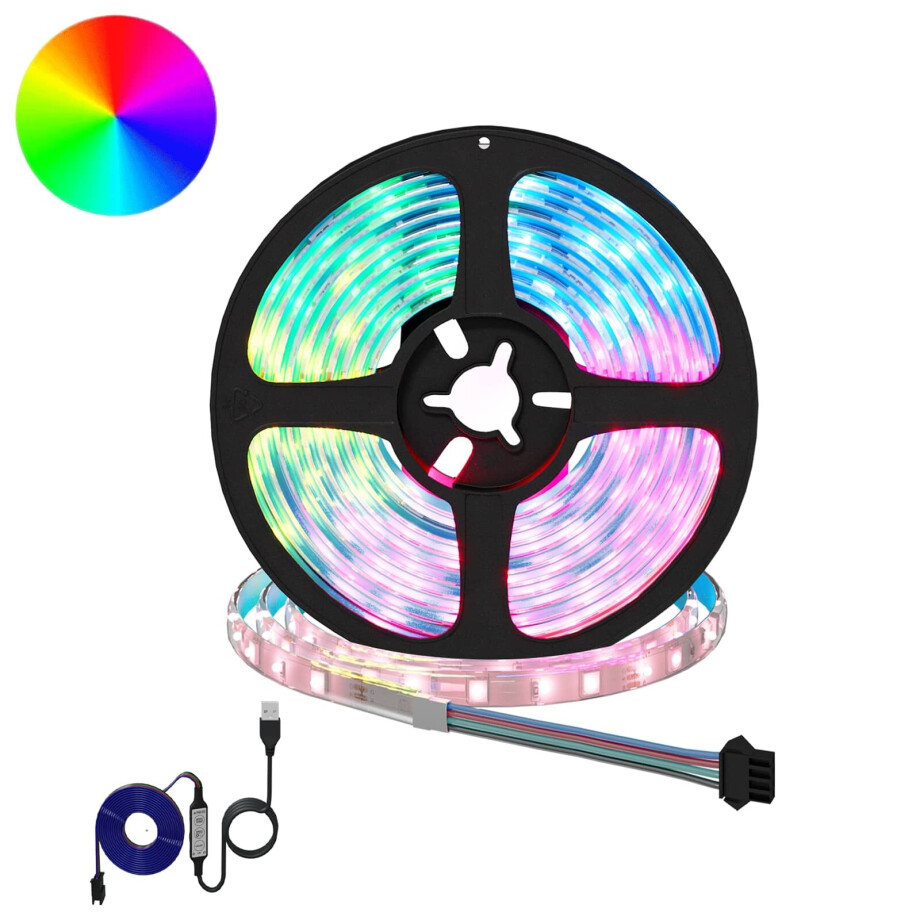 vidaXL LED-strip 2 pcs Zwart en transparant 2500 mm Koper en kunststof afbeelding 1