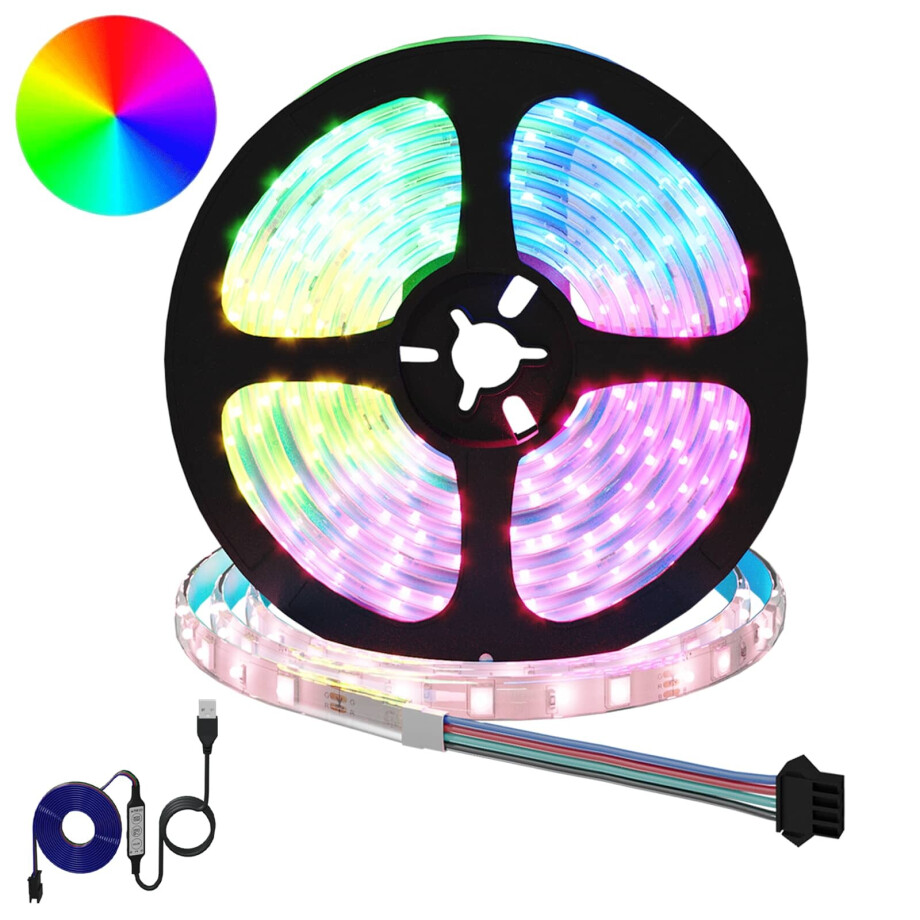 vidaXL LED-strip 2 pcs Zwart en transparant 5100 mm Koper en kunststof afbeelding 1