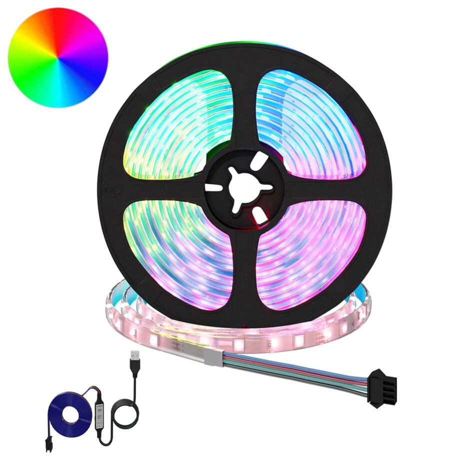 vidaXL LED-strip 2 pcs Zwart en transparant 5500 mm Koper en kunststof afbeelding 1