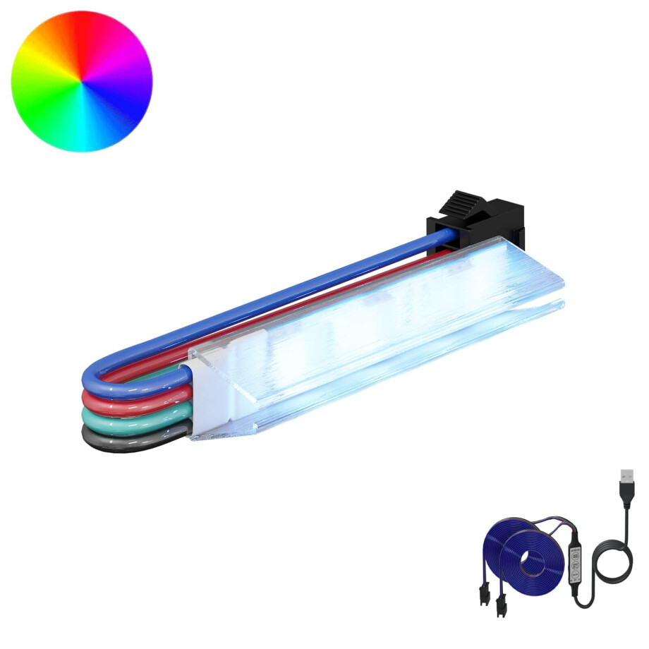 vidaXL LED-strip 2 pcs Zwart en Multikleur 1745 mm Koper en kunststof afbeelding 1
