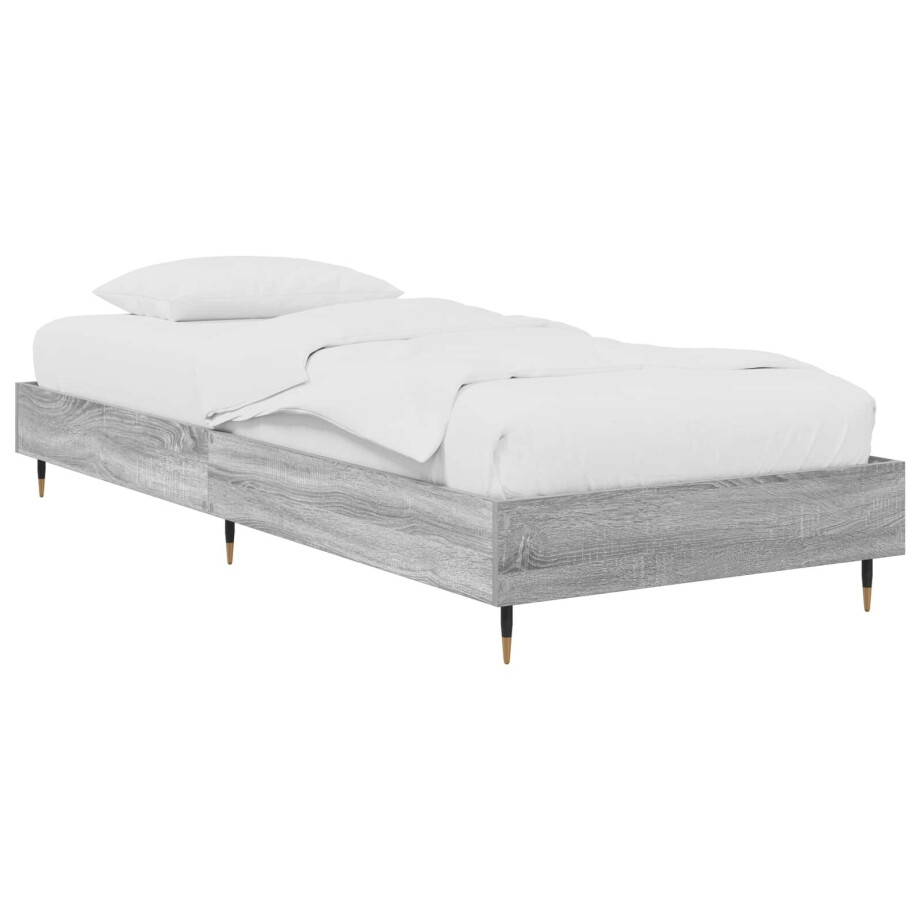 vidaXL Bedframe Grijs Sonoma 80 x 200 cm Bewerkt hout afbeelding 1